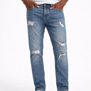 Empyre Verge Men’s 34 Slim Distressed Jeans Medium Wash Streetwear